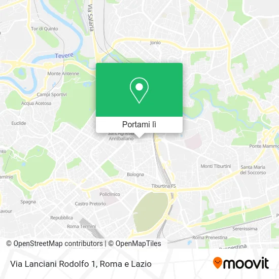 Mappa Via Lanciani Rodolfo 1