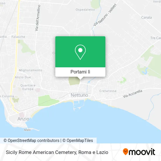 Mappa Sicily Rome American Cemetery