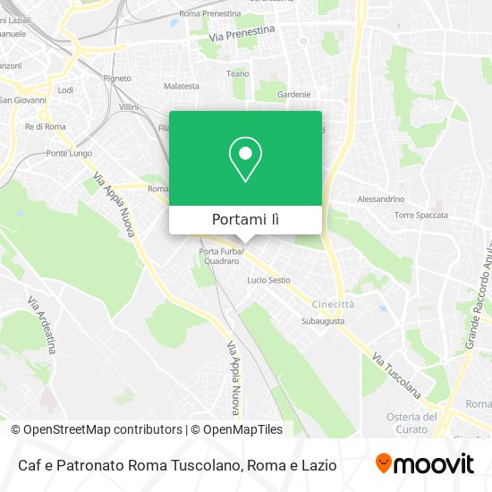 Mappa Caf e Patronato Roma Tuscolano