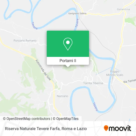 Mappa Riserva Naturale Tevere Farfa