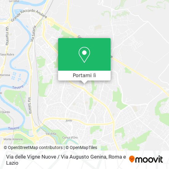 Mappa Via delle Vigne Nuove / Via Augusto Genina