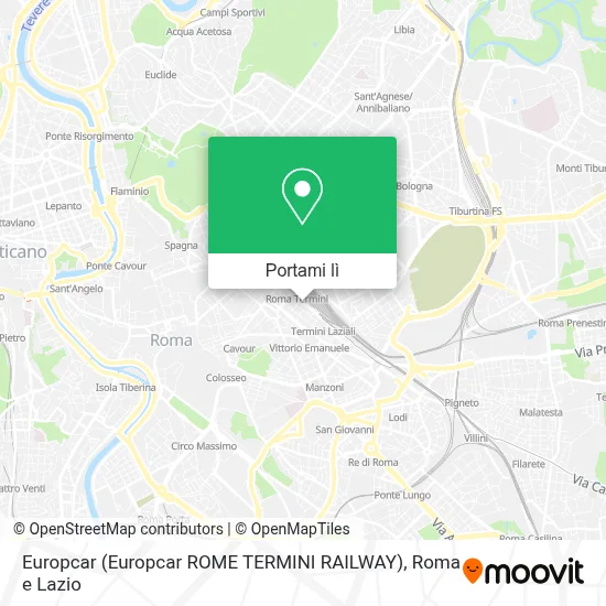 Mappa Europcar (Europcar ROME TERMINI RAILWAY)