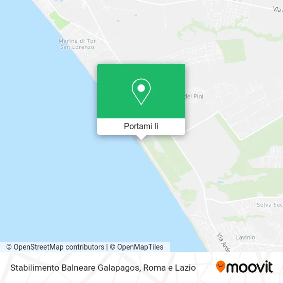 Mappa Stabilimento Balneare Galapagos