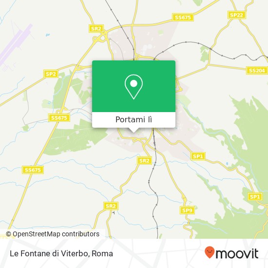 Mappa Le Fontane di Viterbo