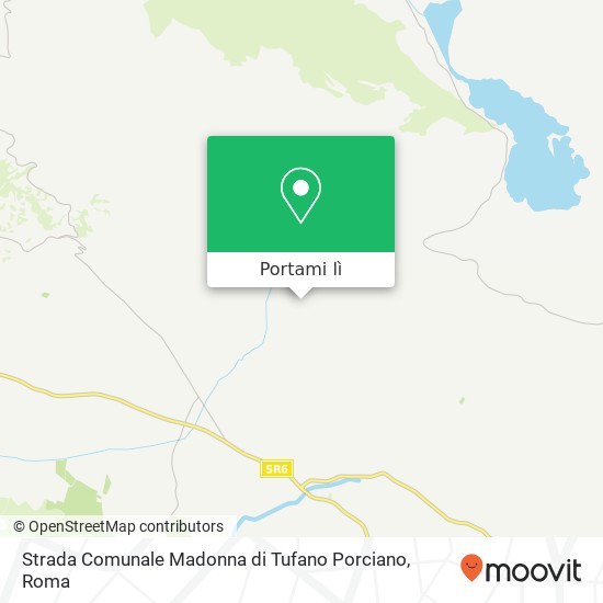 Mappa Strada Comunale Madonna di Tufano Porciano