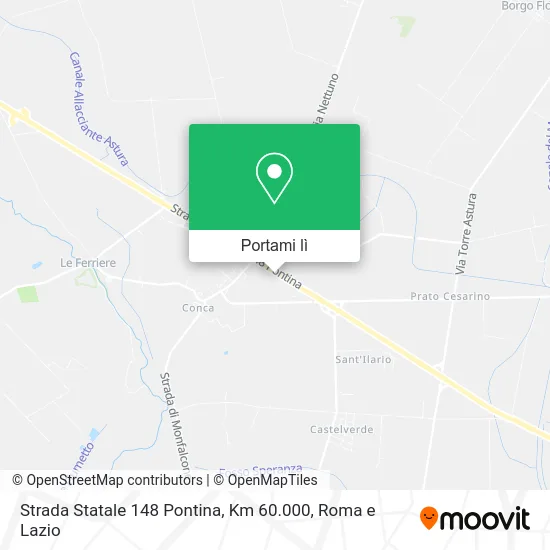 Mappa Strada Statale 148 Pontina, Km 60.000