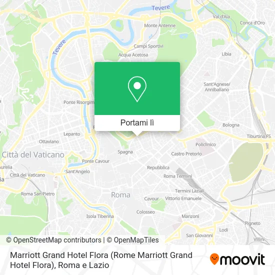 Mappa Marriott Grand Hotel Flora