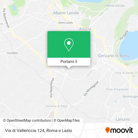 Mappa Via di Vallericcia 124