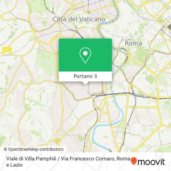 Mappa Viale di Villa Pamphili / Via Francesco Cornaro