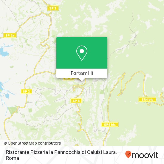 Mappa Ristorante Pizzeria la Pannocchia di Caluisi Laura