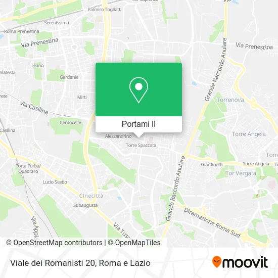 Mappa Viale dei Romanisti 20
