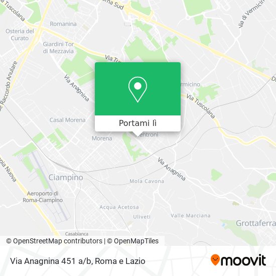 Mappa Via Anagnina 451 a/b