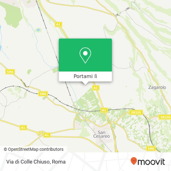 Mappa Via di Colle Chiuso