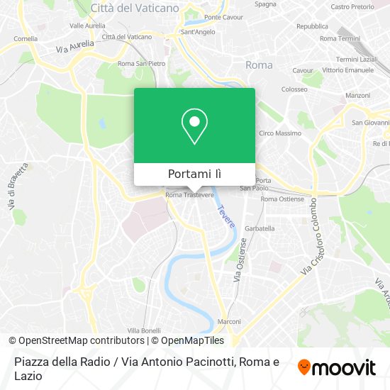 Mappa Piazza della Radio / Via Antonio Pacinotti