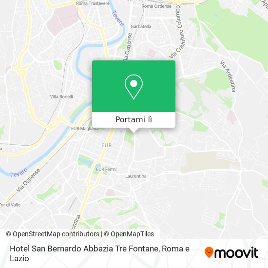 Mappa Hotel San Bernardo Abbazia Tre Fontane