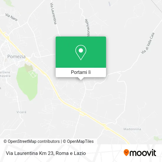 Mappa Via Laurentina Km 23