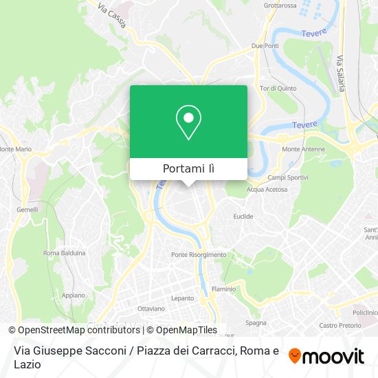 Mappa Via Giuseppe Sacconi / Piazza dei Carracci