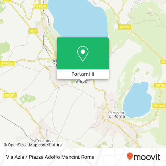 Mappa Via Azia / Piazza Adolfo Mancini