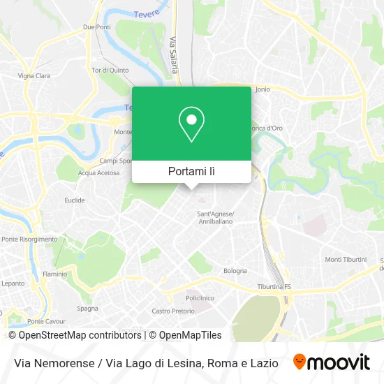 Mappa Via Nemorense / Via Lago di Lesina
