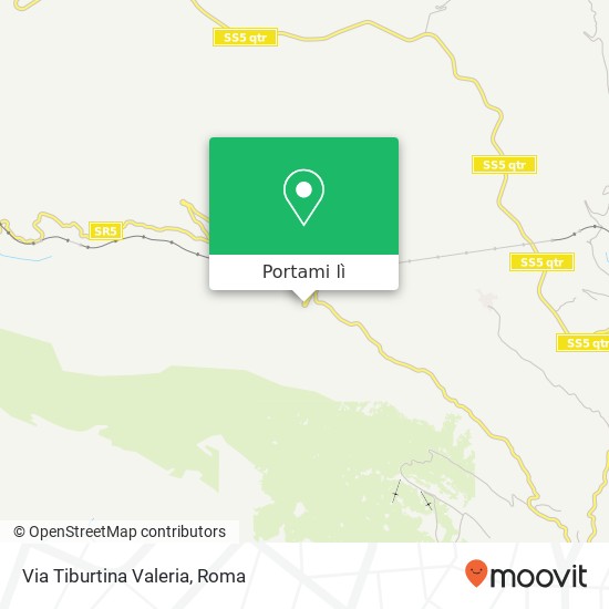 Mappa Via Tiburtina Valeria