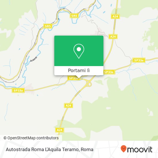 Mappa Autostrada Roma L'Aquila Teramo