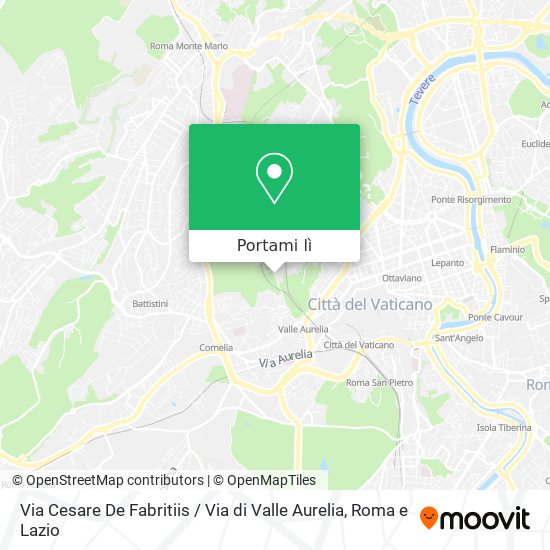 Mappa Via Cesare De Fabritiis / Via di Valle Aurelia