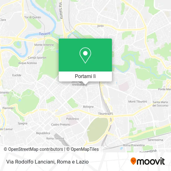 Mappa Via Rodolfo Lanciani