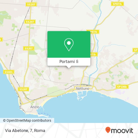 Mappa Via Abetone, 7