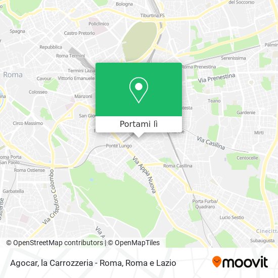 Mappa Agocar, la Carrozzeria - Roma