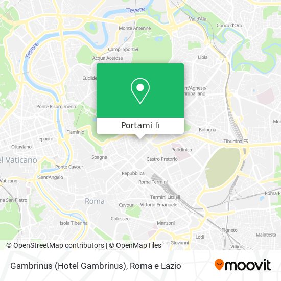 Mappa Gambrinus (Hotel Gambrinus)