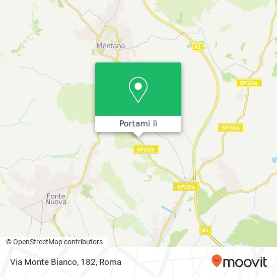Mappa Via Monte Bianco, 182