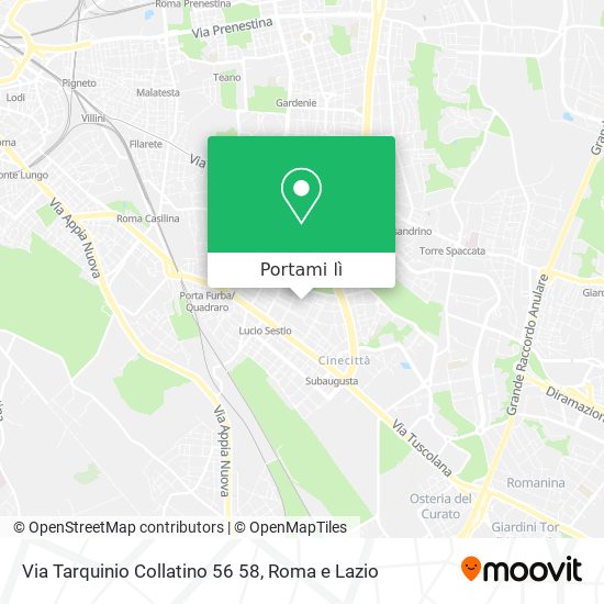 Mappa Via Tarquinio Collatino  56 58