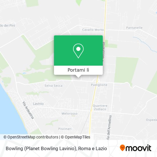 Mappa Bowling (Planet Bowling Lavinio)