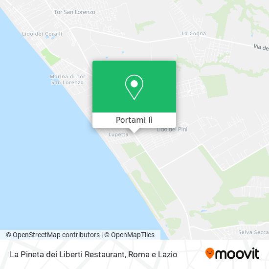 Mappa La Pineta dei Liberti Restaurant