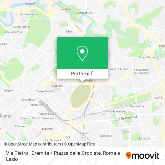 Mappa Via Pietro l'Eremita / Piazza delle Crociate
