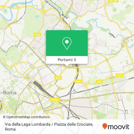Mappa Via della Lega Lombarda / Piazza delle Crociate