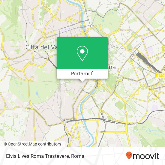 Mappa Elvis Lives Roma Trastevere