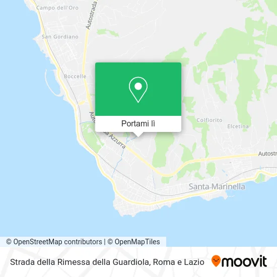 Mappa Strada della Rimessa della Guardiola