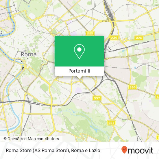 Mappa Roma Store (AS Roma Store)