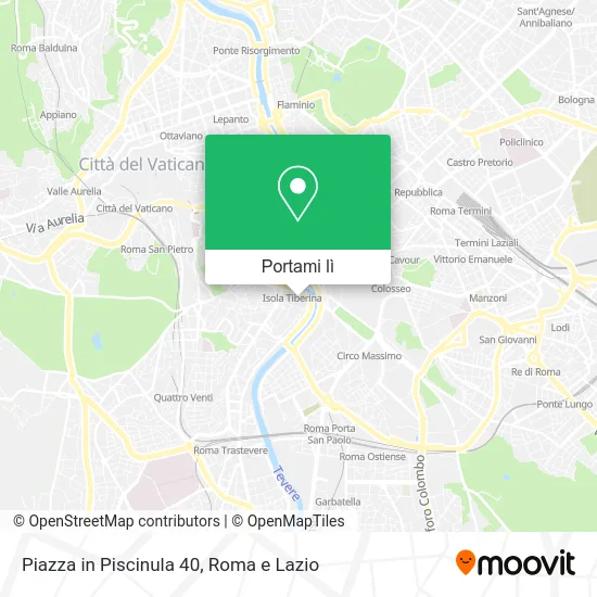 Mappa Piazza in Piscinula  40