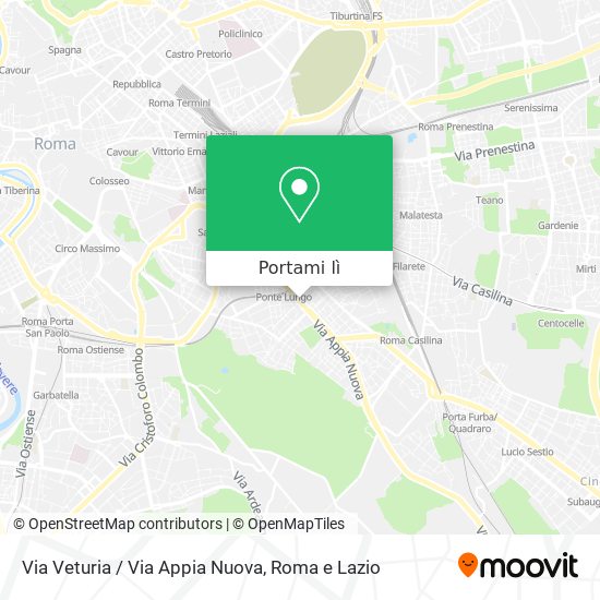 Mappa Via Veturia / Via Appia Nuova