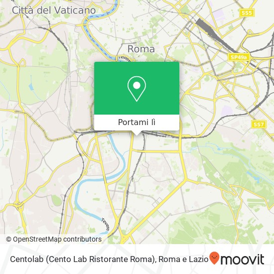 Mappa Centolab (Cento Lab Ristorante Roma)