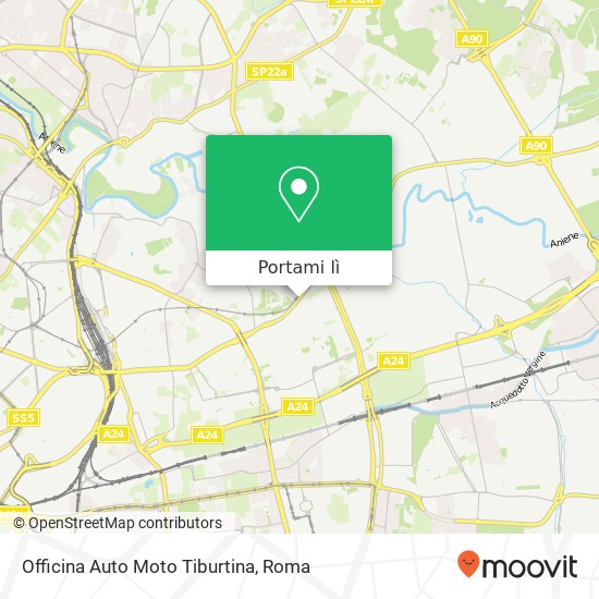 Mappa Officina Auto Moto Tiburtina