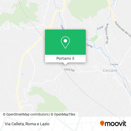 Mappa Via Celleta