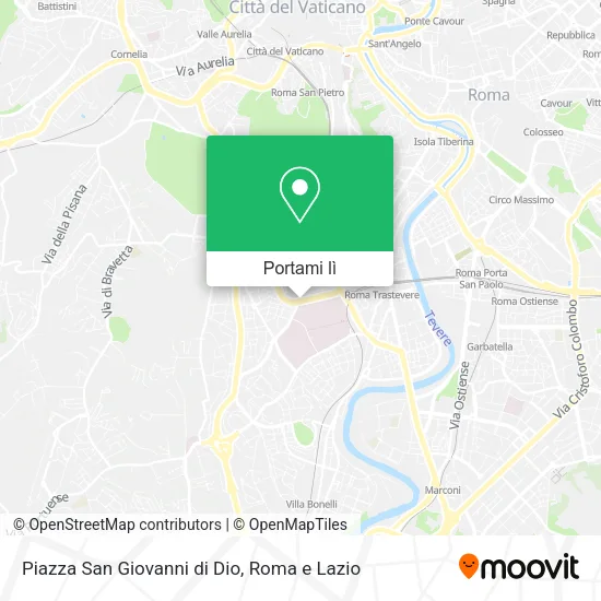 Mappa Piazza San Giovanni di Dio