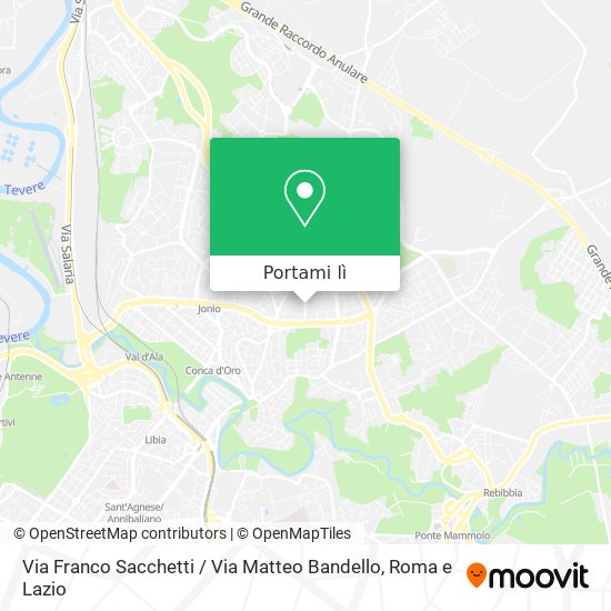 Mappa Via Franco Sacchetti / Via Matteo Bandello