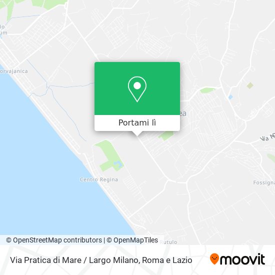 Mappa Via Pratica di Mare / Largo Milano