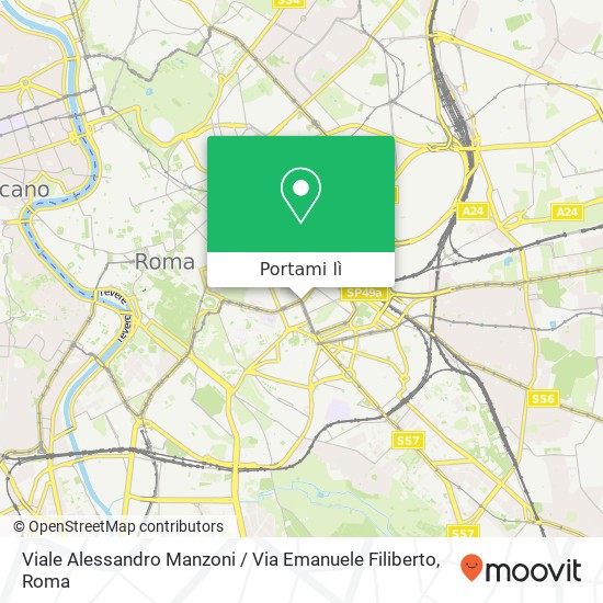 Mappa Viale Alessandro Manzoni / Via Emanuele Filiberto