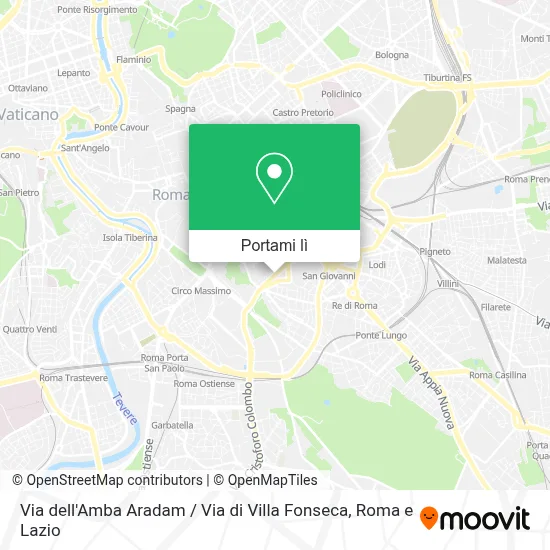 Mappa Via dell'Amba Aradam / Via di Villa Fonseca
