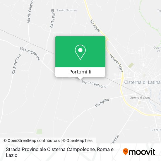 Mappa Strada Provinciale Cisterna Campoleone